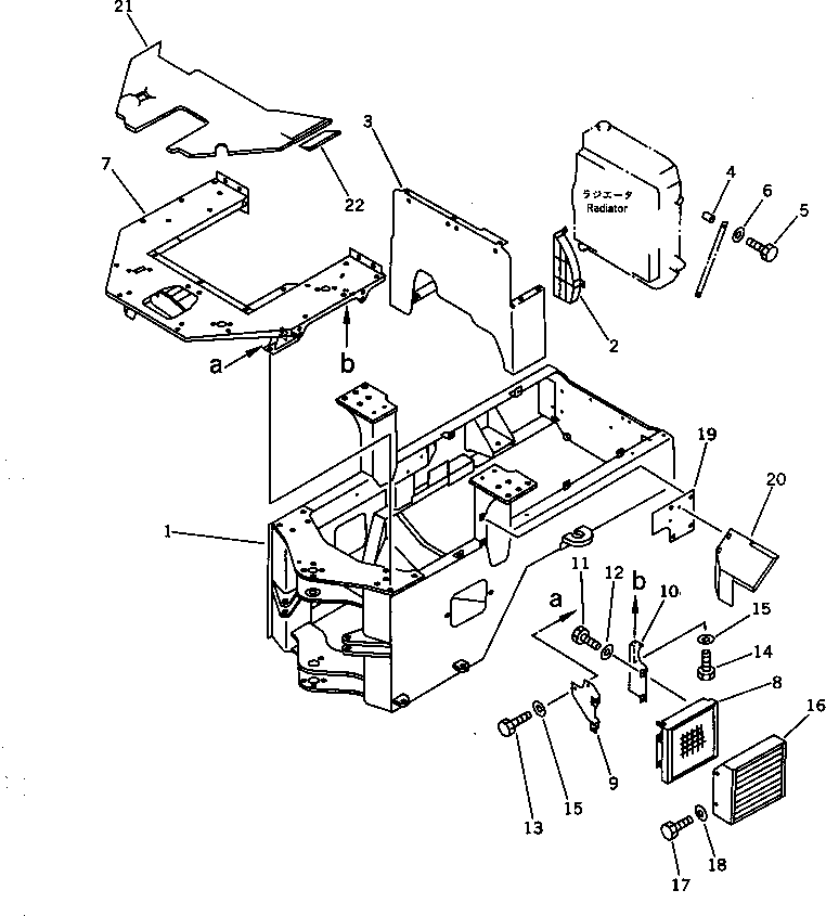 FRAME,REAR (FOR AIR CONDITIONER) 417-963-2430 KOMATSU