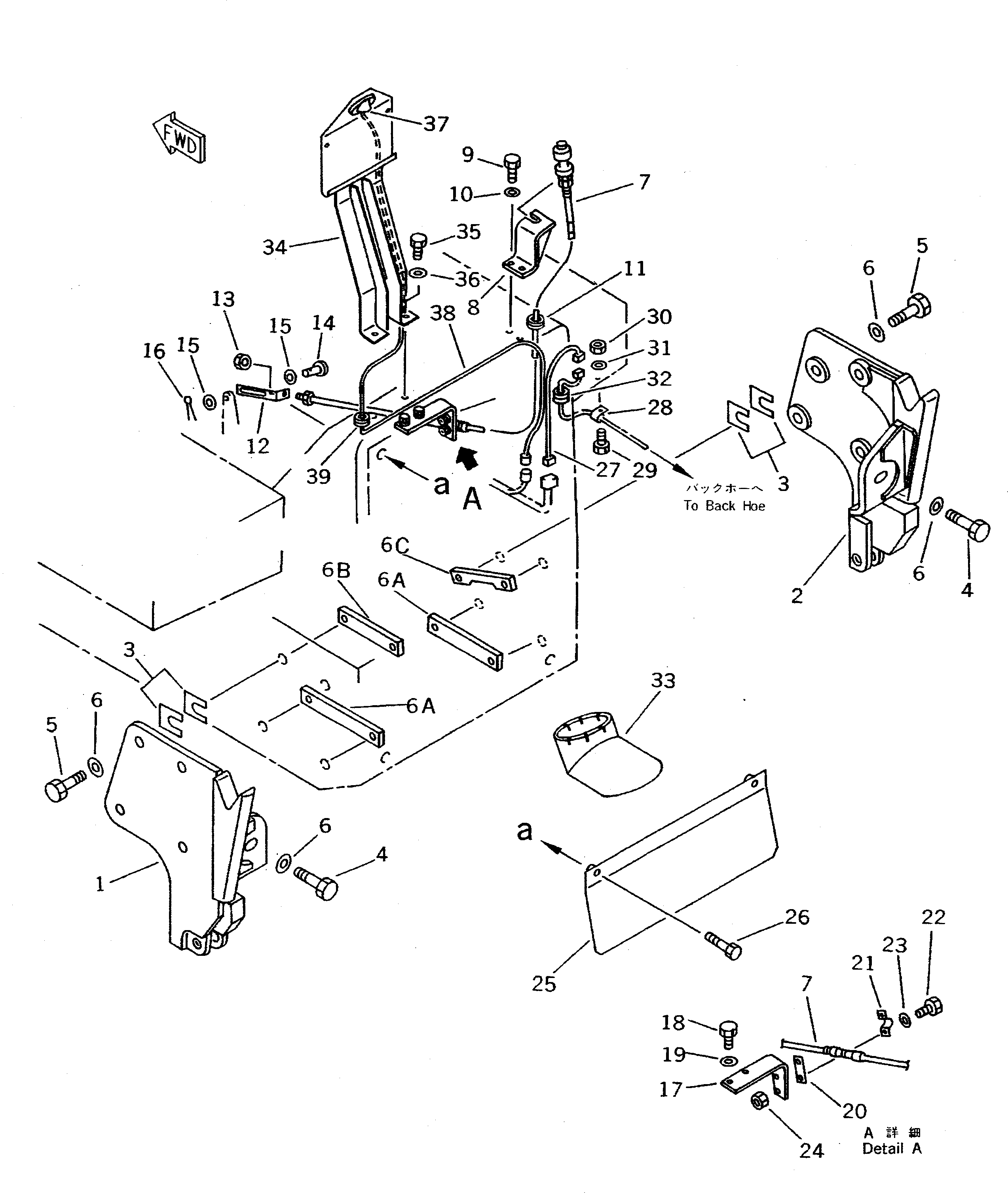 BRACKET,(FOR JAPAN) 415-855-1510 KOMATSU