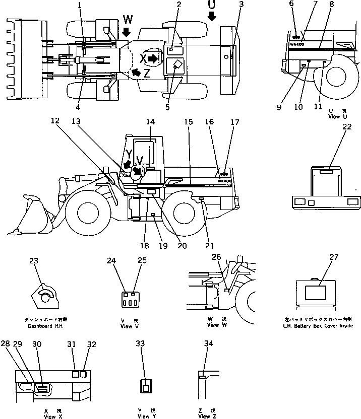 Табличка смазки 424-V01-1111 KOMATSU