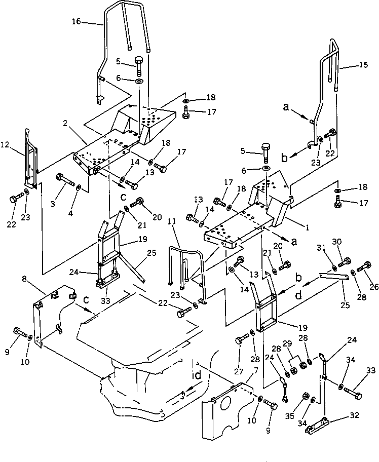 HANDLE,L.H. 423-54-12580 KOMATSU