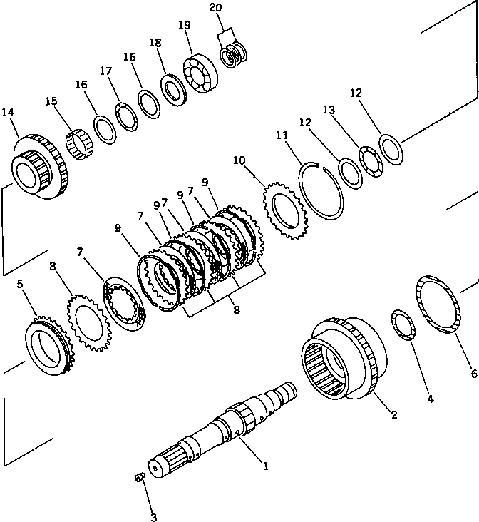 CLUTCH ASS'Y,1ST AND 3RD 418-15-11302 KOMATSU