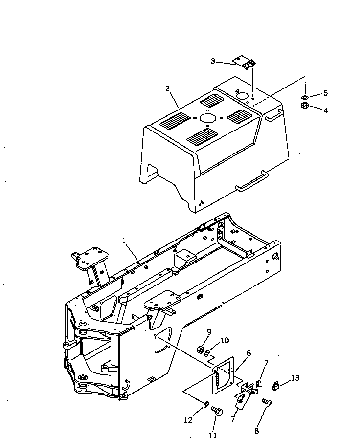 FRAME,REAR (MODIFIED PART) 419-979-1310 KOMATSU