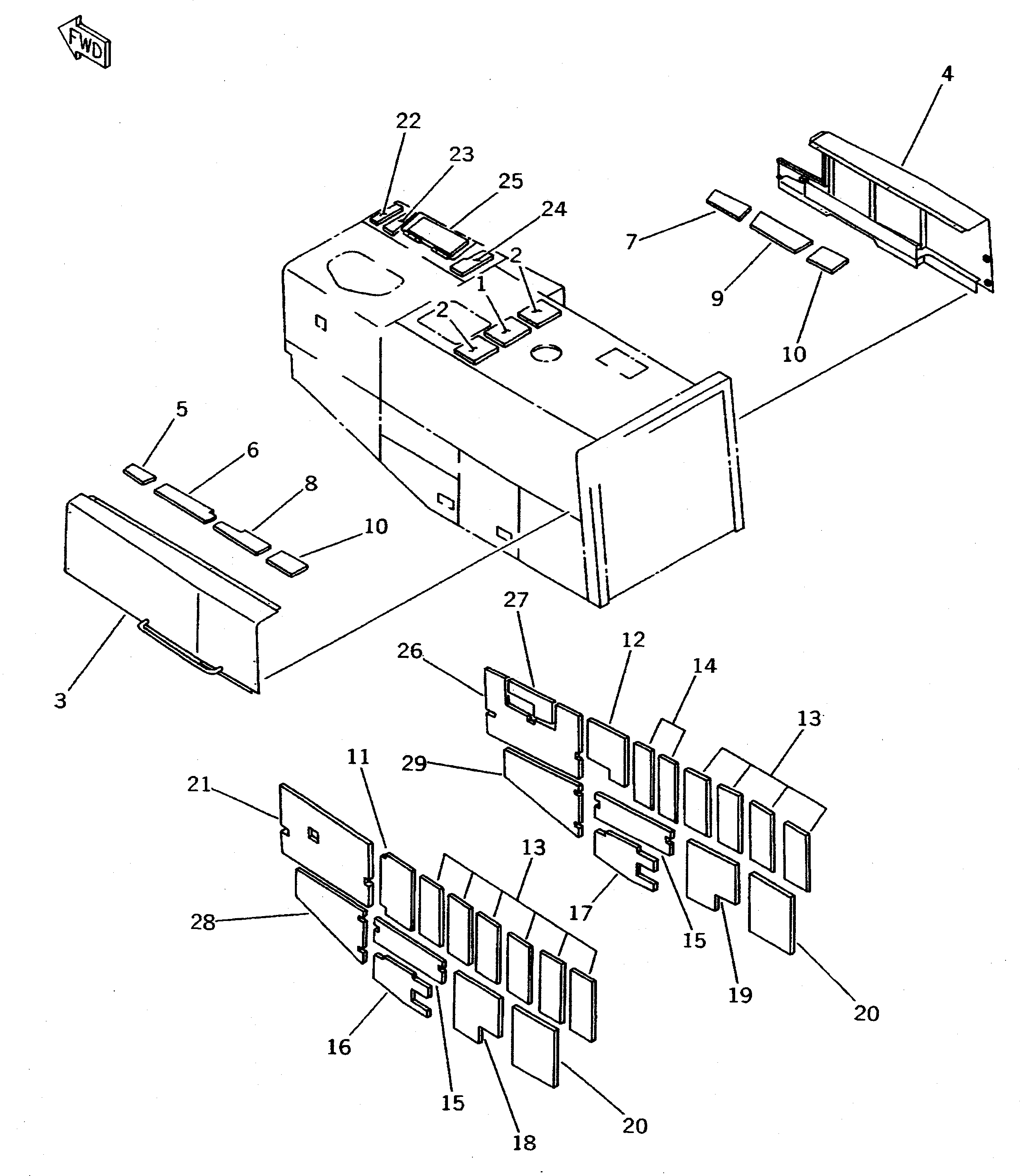 SHEET,L.H. 425-Z90-1750 KOMATSU