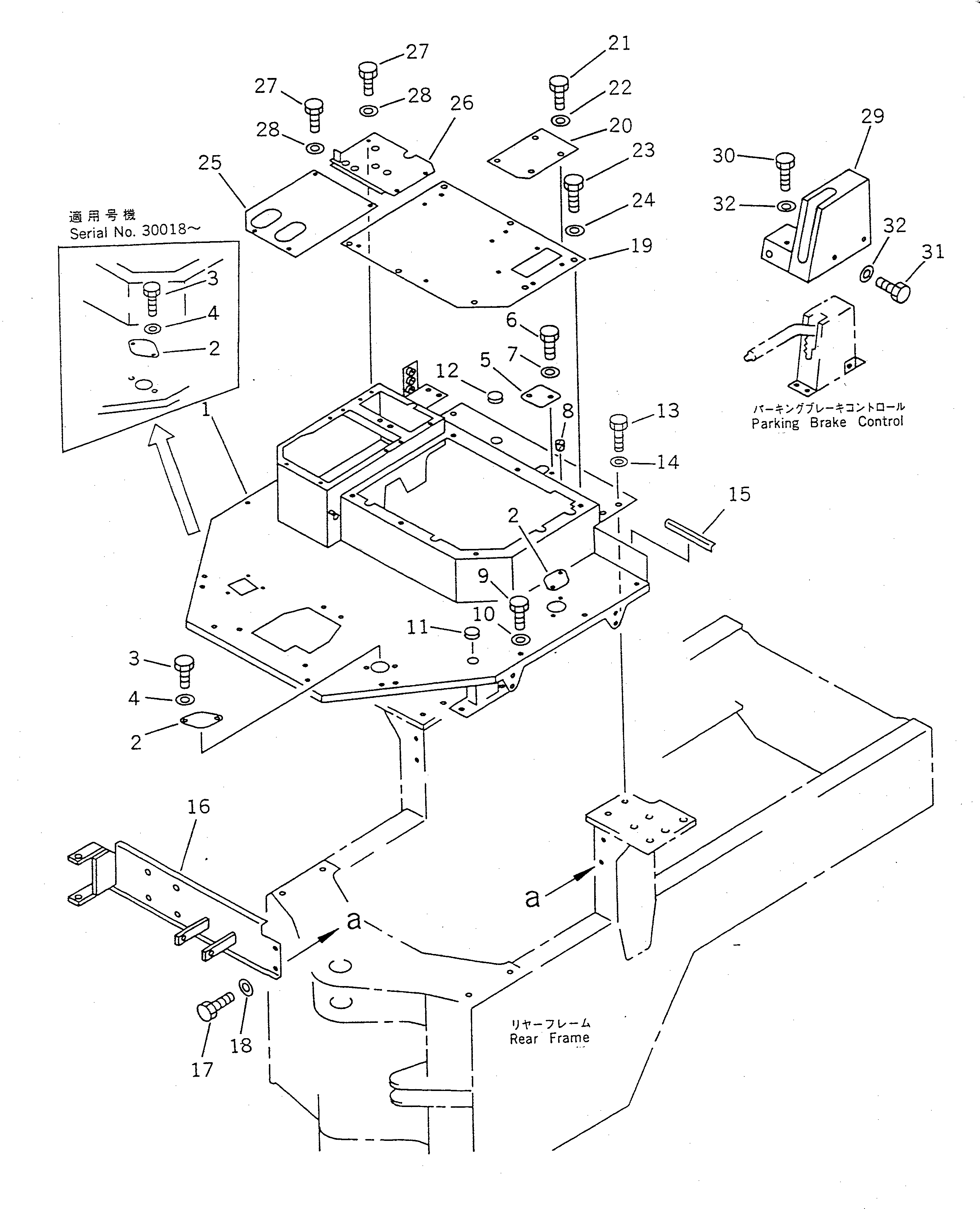 SUPPORT,FLOOR \0\416-54-13412 KOMATSU