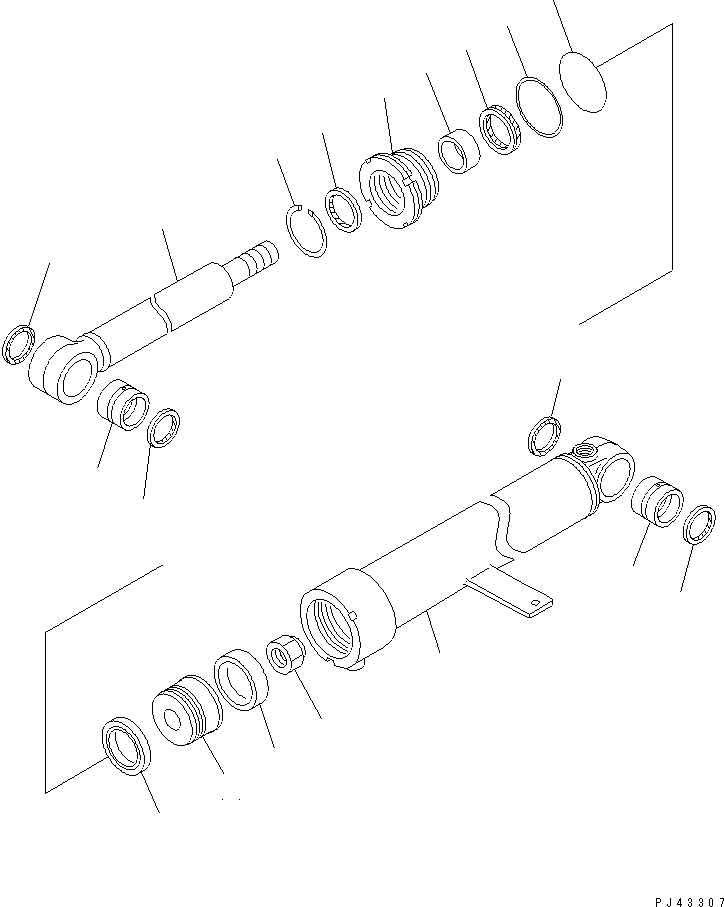 CYLINDER ASS'Y,LIFT¤ R.H. 707-00-90381 KOMATSU