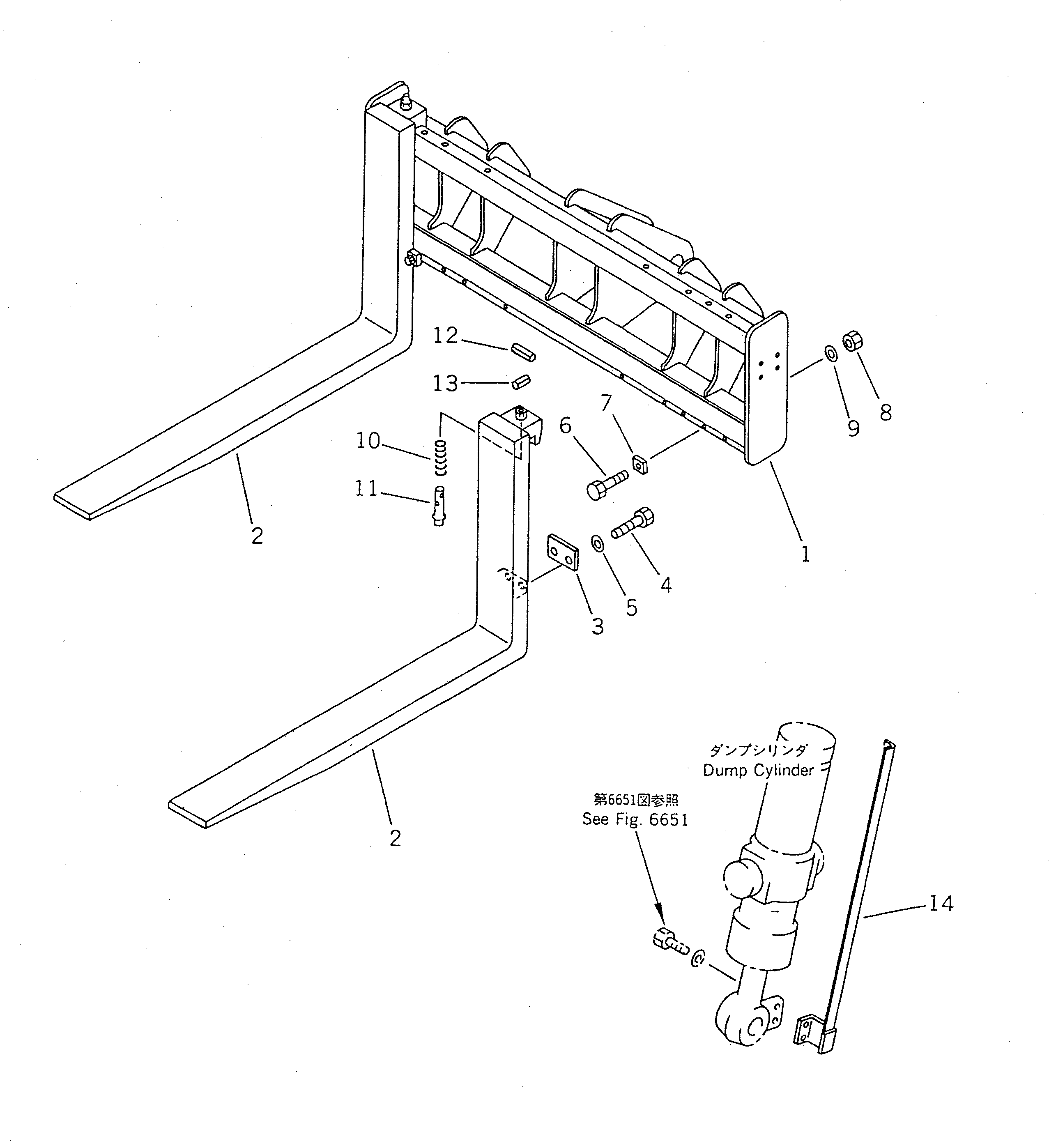 FORK 41H-894-1122 KOMATSU