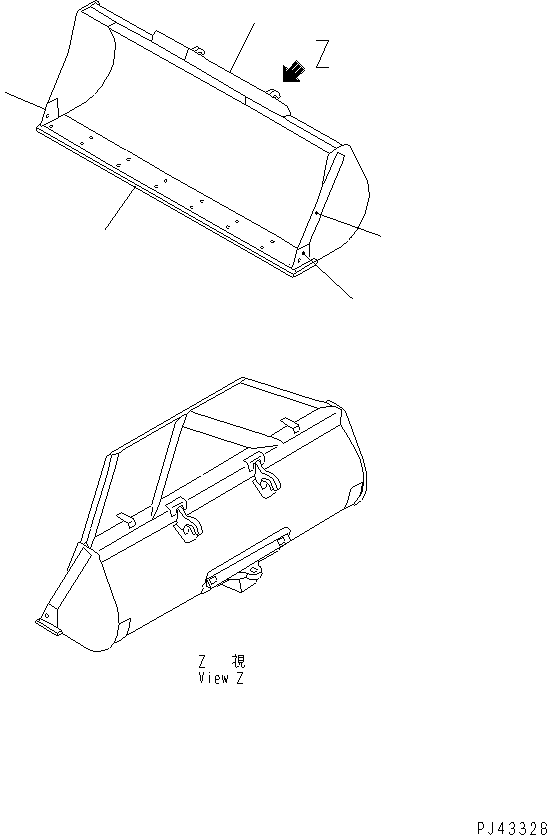 BUCKET,1.0M3 41H-840-1114 KOMATSU