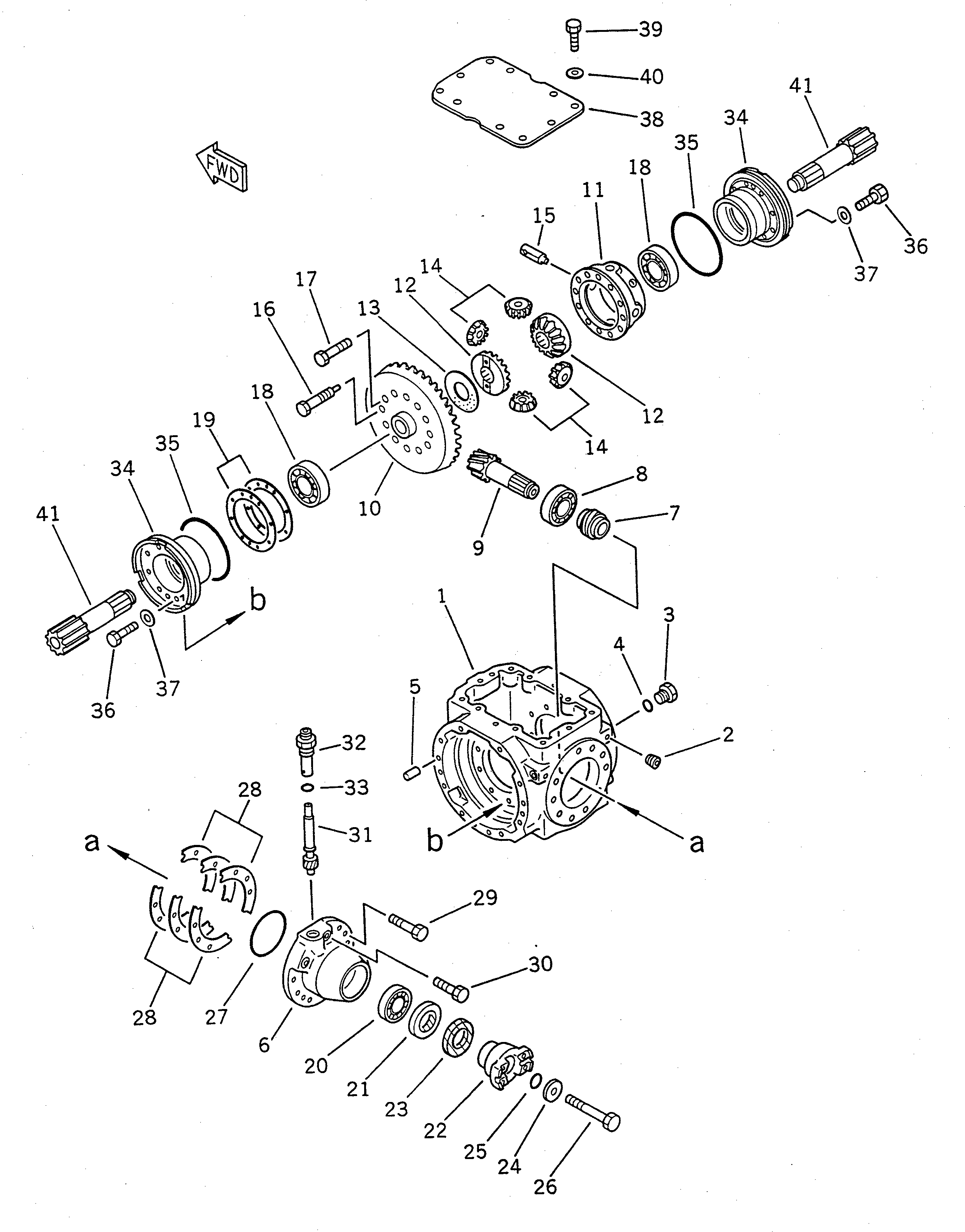 DIFFERENTIAL ASS'Y,(WITH SPEEDOMETER) 415-22-11022 KOMATSU