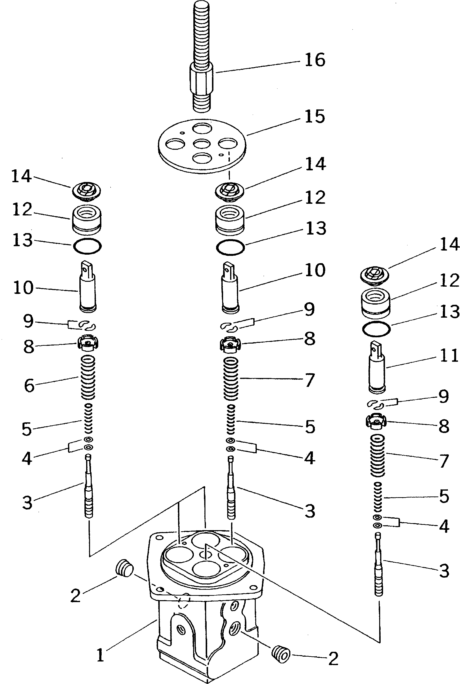 VALVE ASS'Y,P.P.C. 702-16-42002 KOMATSU