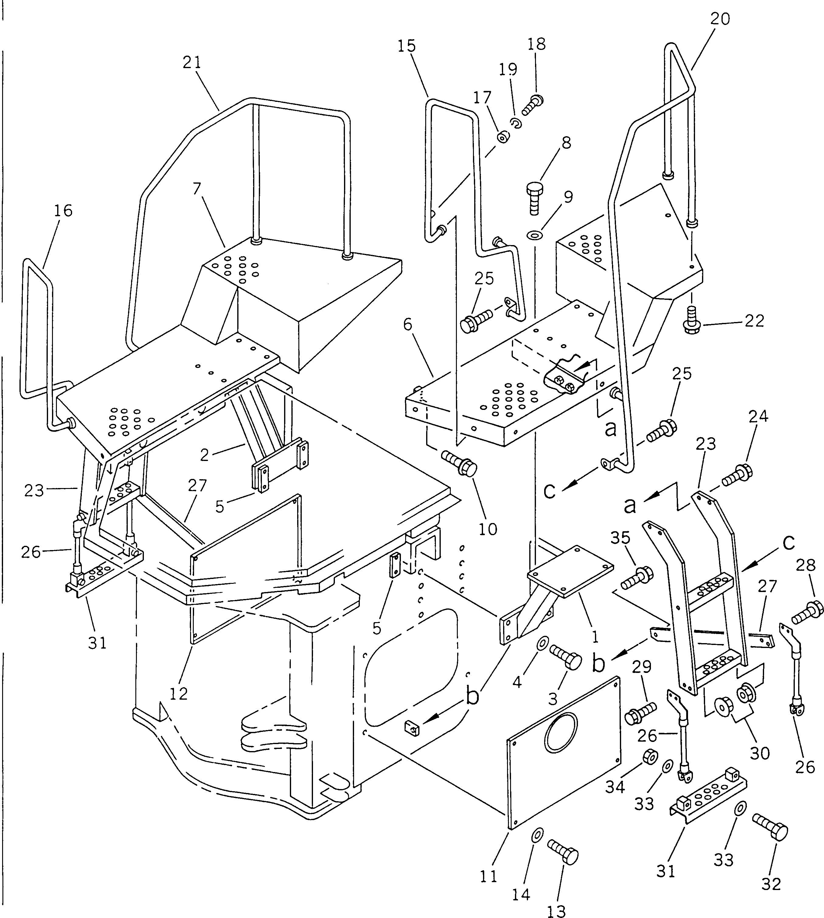 HANDLE,R.H. 424-54-12432 KOMATSU