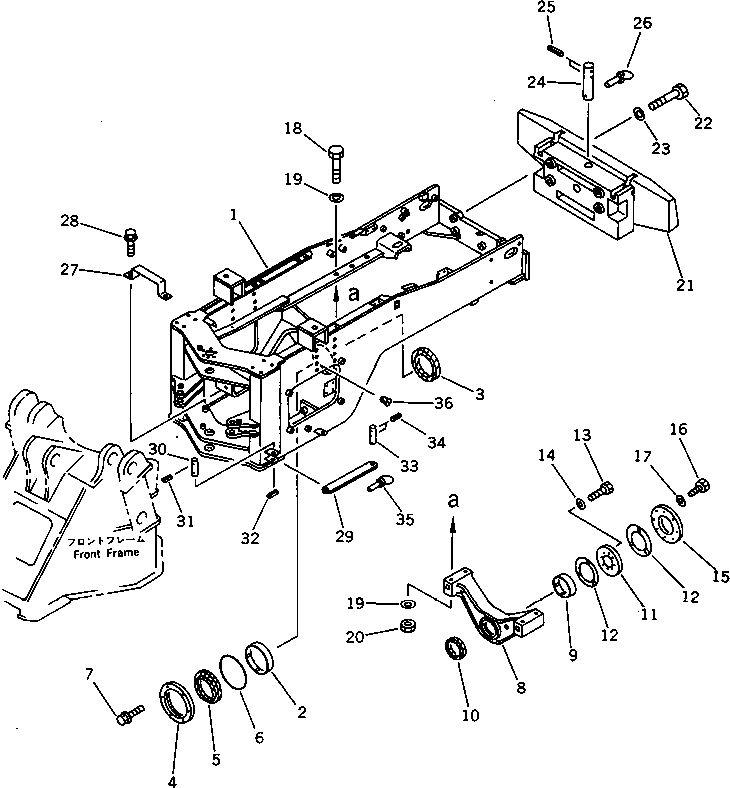 FRAME,REAR (FOR ADD. AIR COMPRESSOR) 423-N80-1111 KOMATSU
