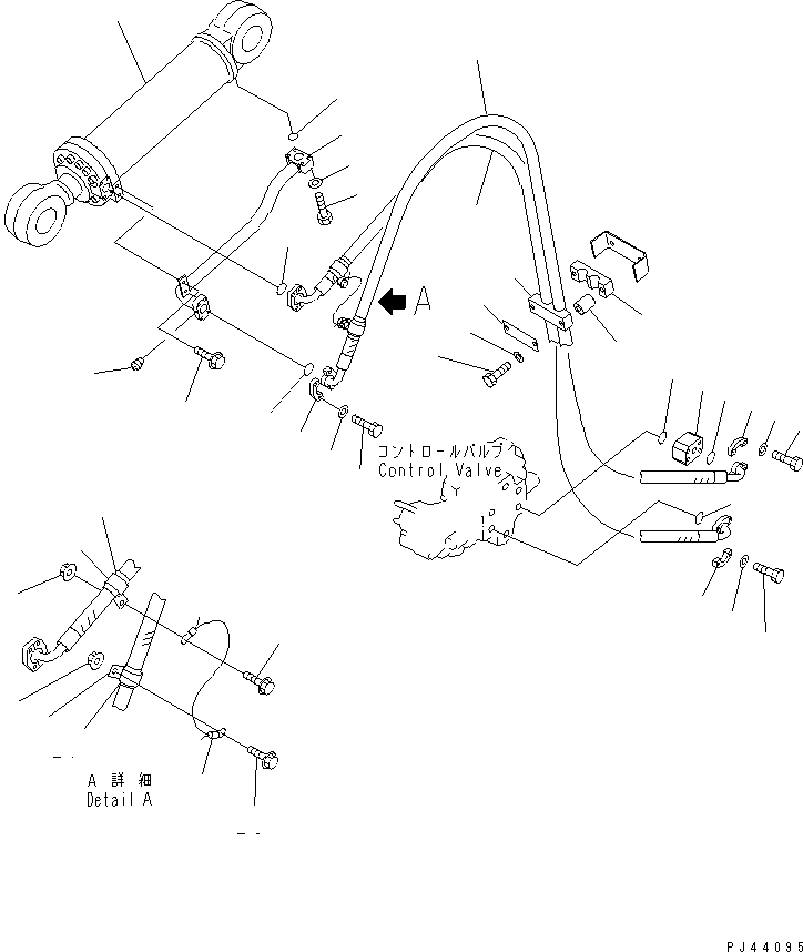 CYLINDER ASS'Y,DUMP (SEE FIG.6311A) (707-01-03271) KOMATSU