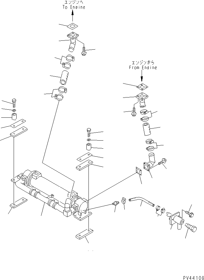OIL COOLER ASS'Y,(SEE FIG.1261) (427-03-14300) KOMATSU
