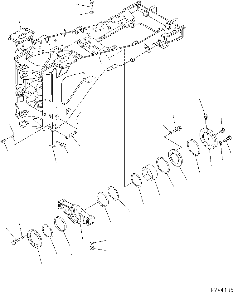 FRAME,REAR (FOR JOY STICK STEERING) 427-S33-2850 KOMATSU