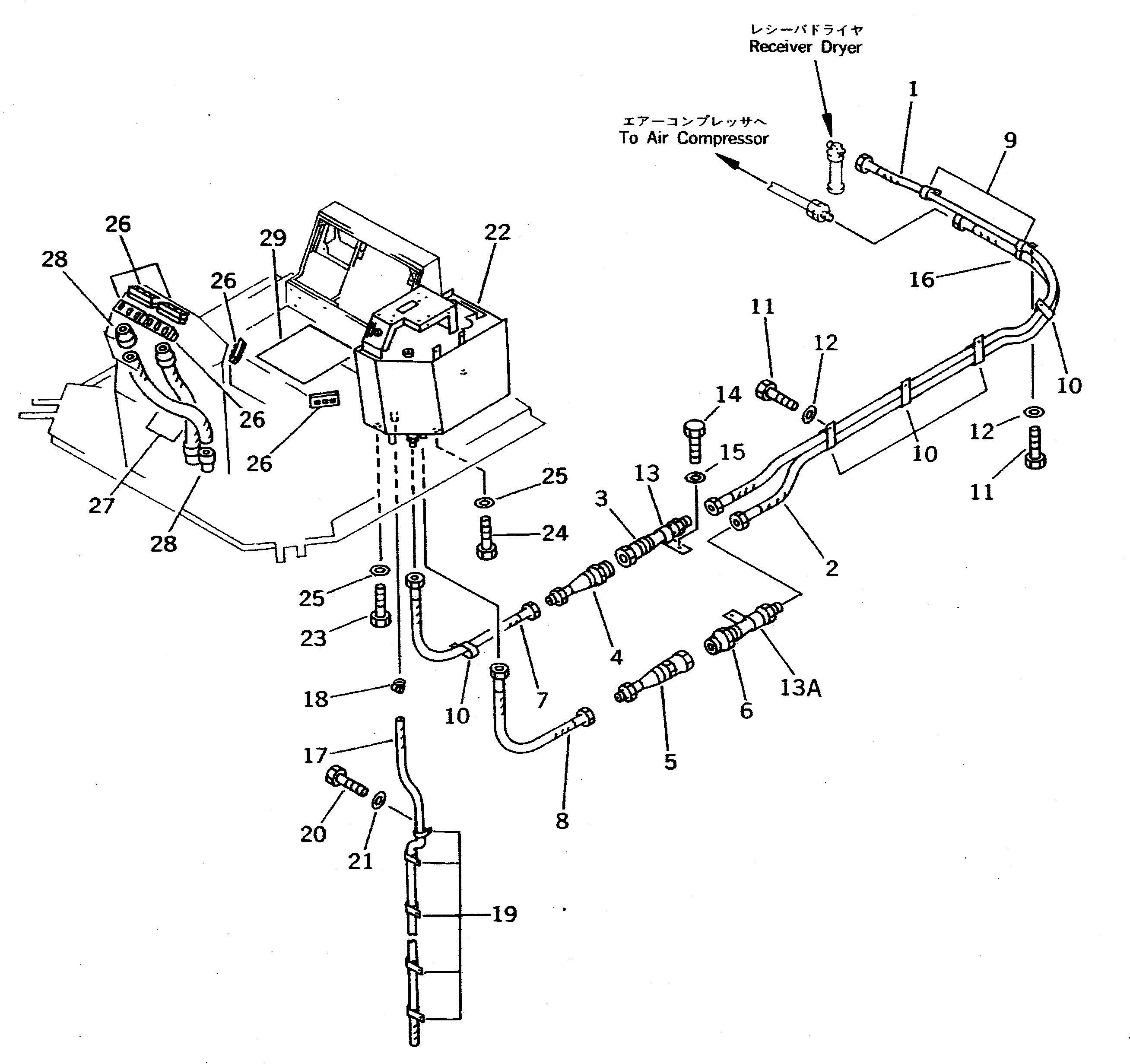 Шланг 07287-01427 KOMATSU