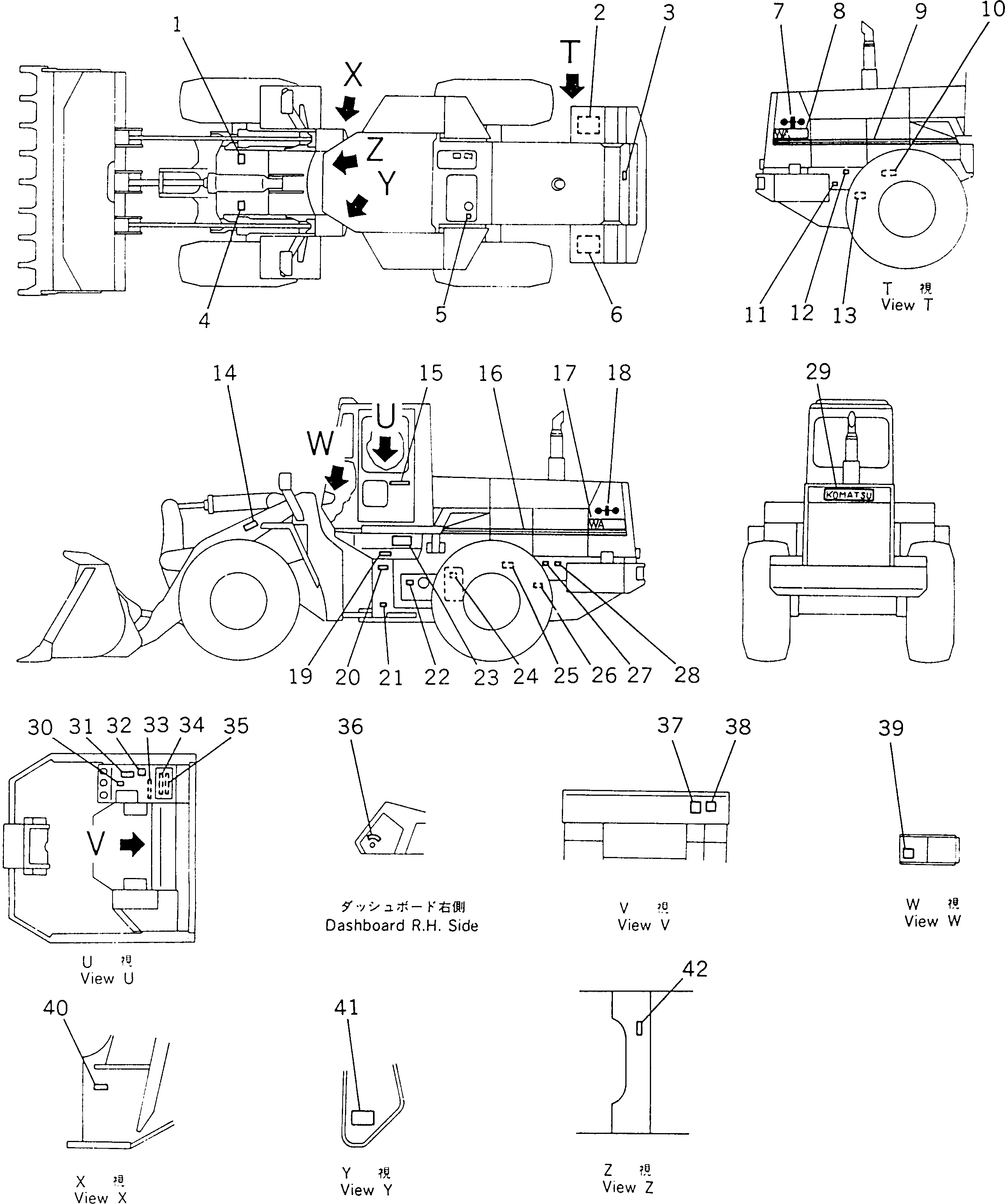 PLATE, OPERATING,RELAY 421-93-12260 KOMATSU