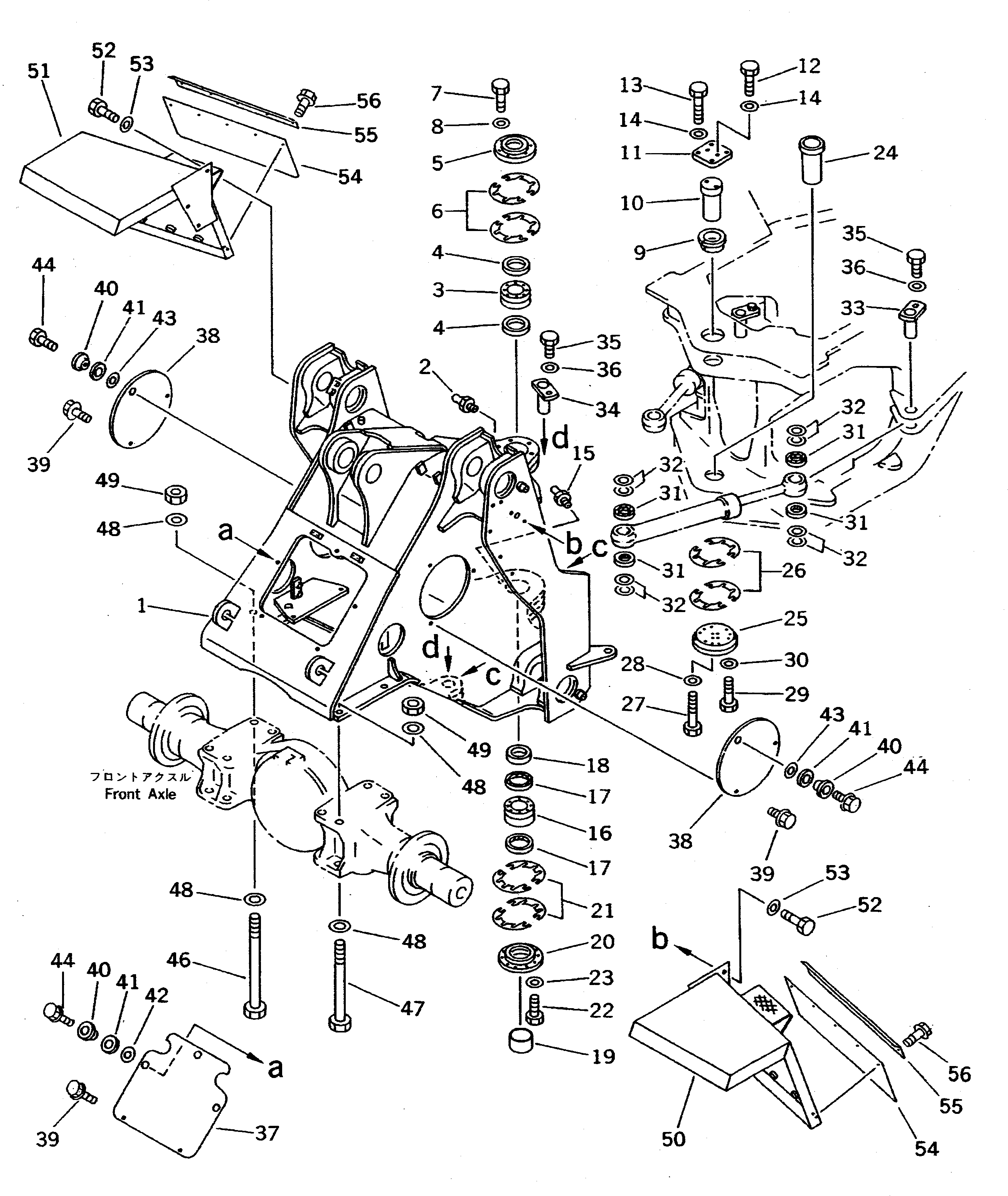 FRAME,FRONT (FOR AUTO GREASE) 425-S95-2910 KOMATSU
