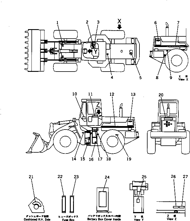 PLATE, OPERATING,STARTING SWITCH 09683-50150 KOMATSU