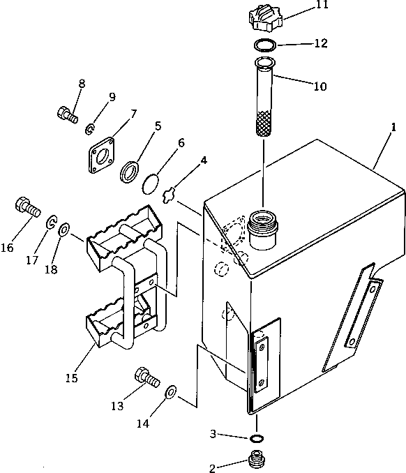 TANK,HYDRAULIC OIL 363-60-14110 KOMATSU