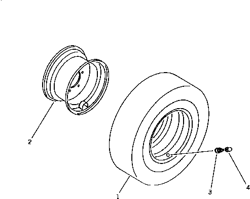 WHEEL ASS'Y,R.H. (TUBELESS) 362-30-22220 KOMATSU