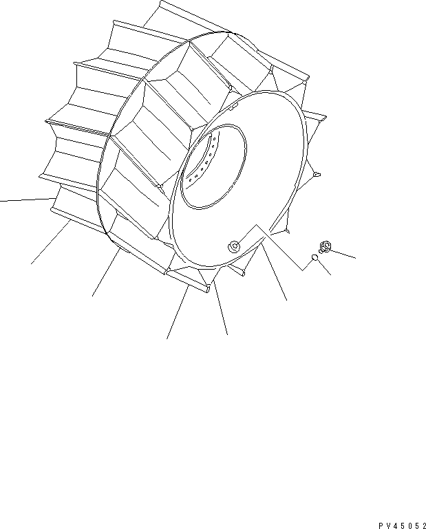 WHEEL ASS'Y,FRONT¤ R.H. AND REAR¤ L.H. 41K-30-11201 KOMATSU