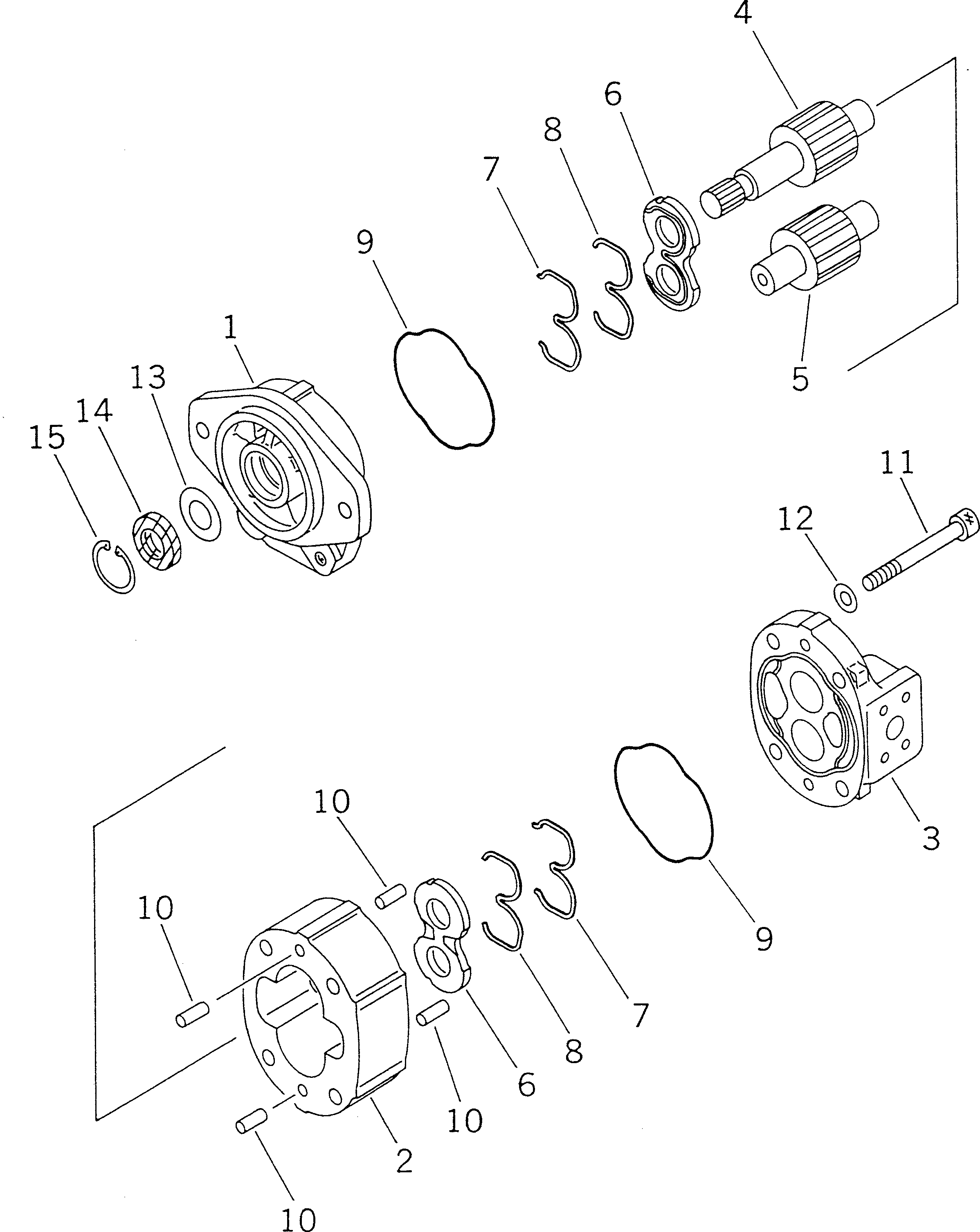 PUMP ASS'Y,(SAR-50) 705-12-34040 KOMATSU