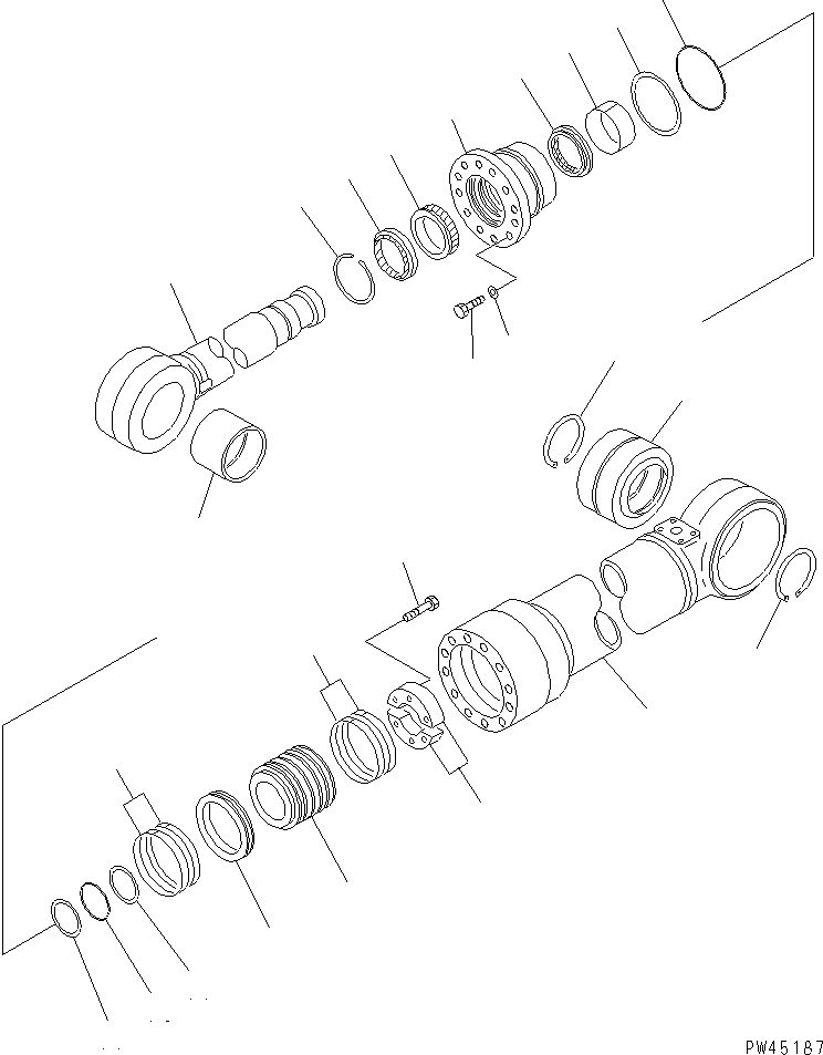 CYLINDER ASS'Y,STEERING, R.H. (FINAL COATING) 707-01-07570 KOMATSU