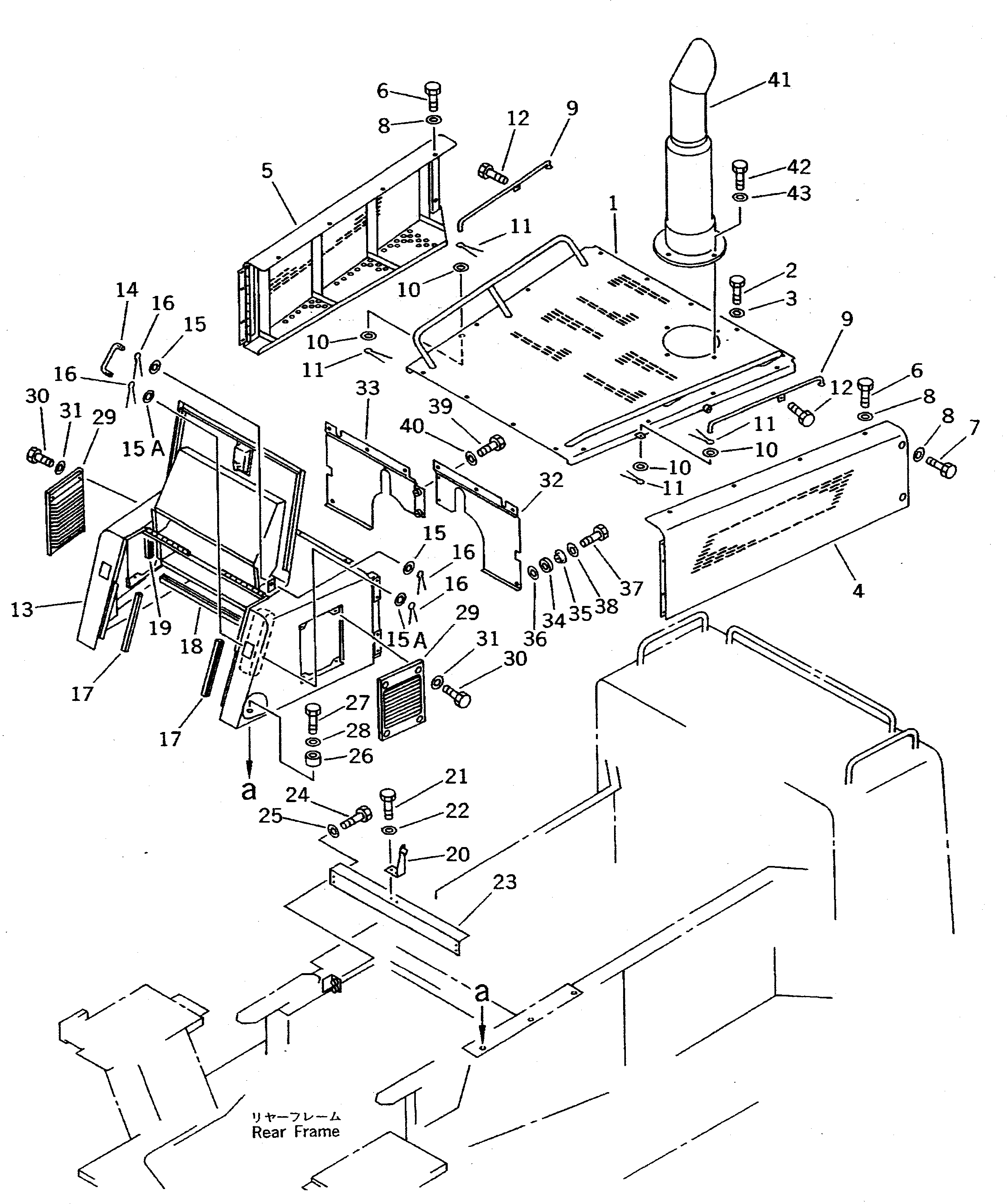 Крышка правая 428-54-11322 KOMATSU