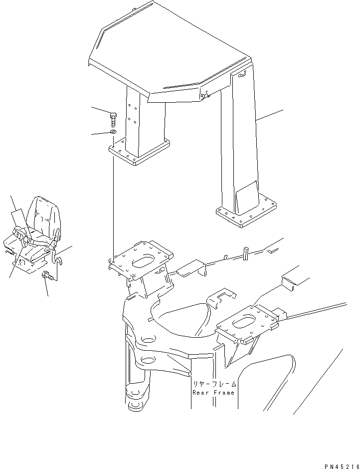 CANOPY,ROPS (FOR SIDE WORK LAMP) 428-Z26-1110 KOMATSU