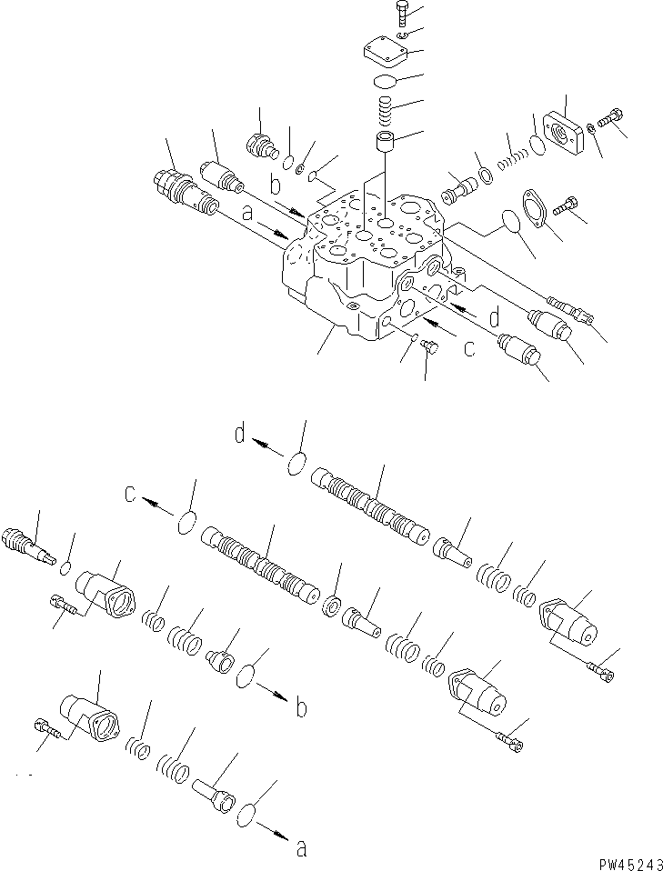 Клапан в сборе, всасывающий и предохранительный (709-10-67101) KOMATSU