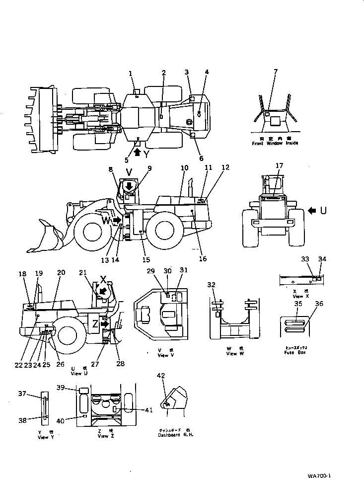 PLATE, OPERATING,BREAKER 428-93-11340 KOMATSU