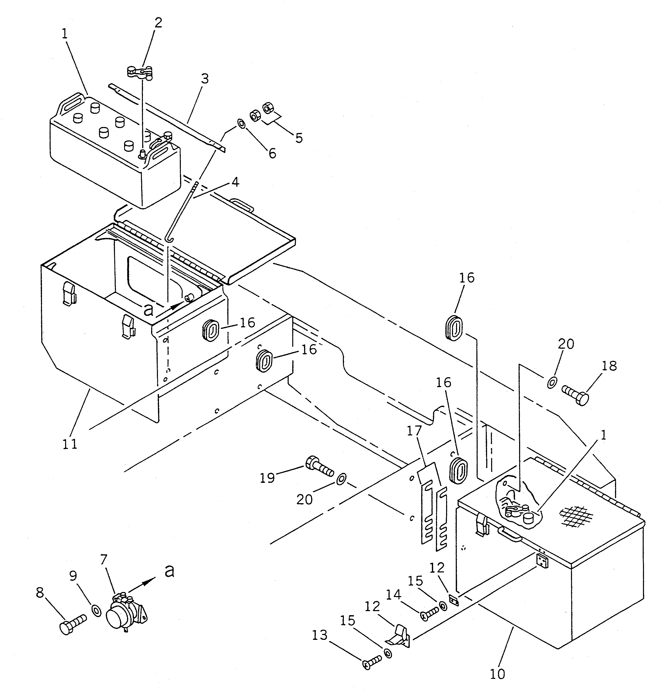 BOX,L.H. 424-06-11411 KOMATSU
