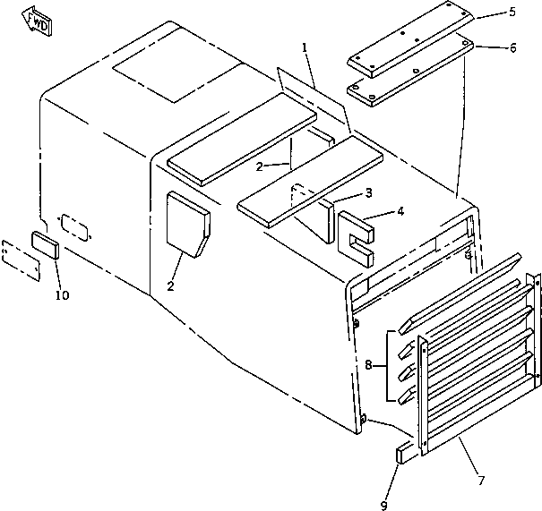 SHEET,L.H. 423-Z84-1250 KOMATSU