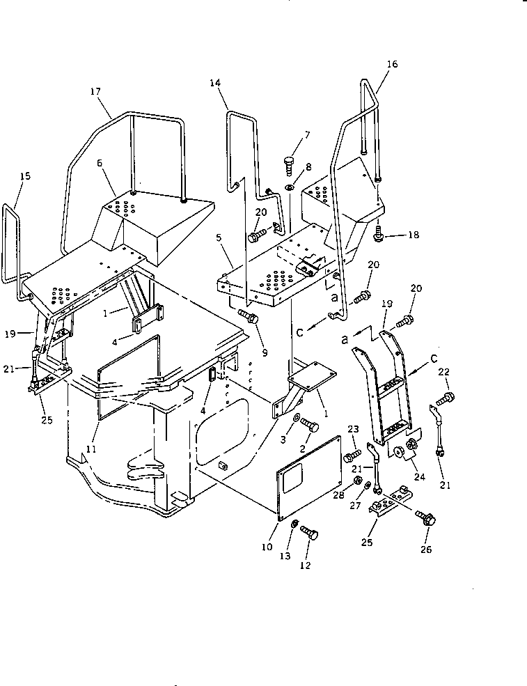 HANDLE,R.H. REAR 421-54-18640 KOMATSU