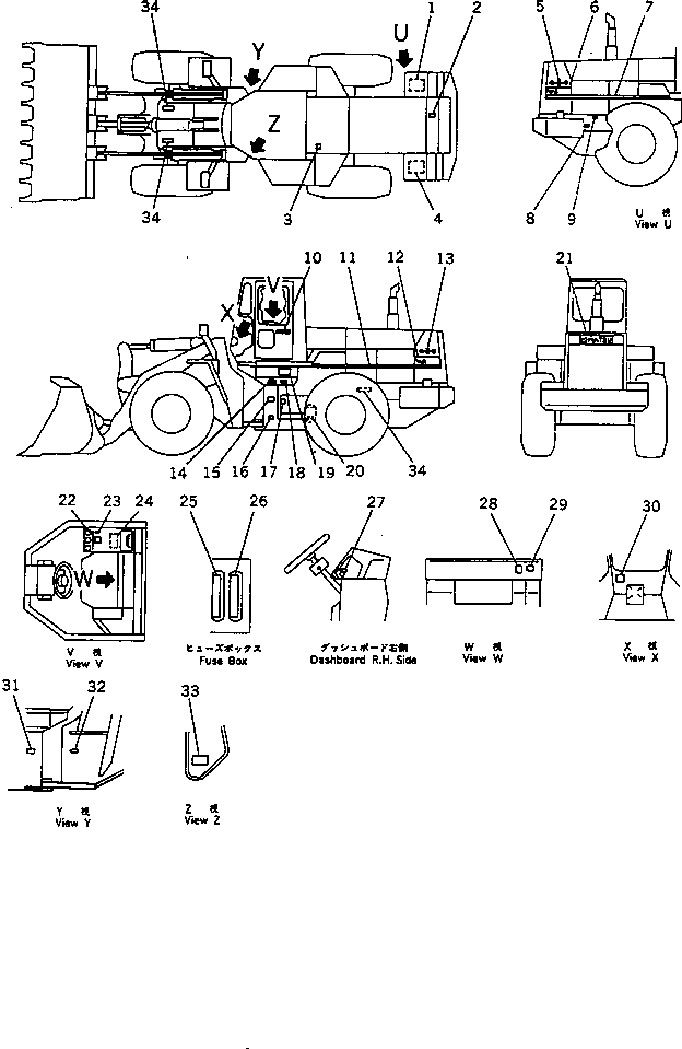 PLATE, OPERATING,FUSE 424-V06-1140 KOMATSU