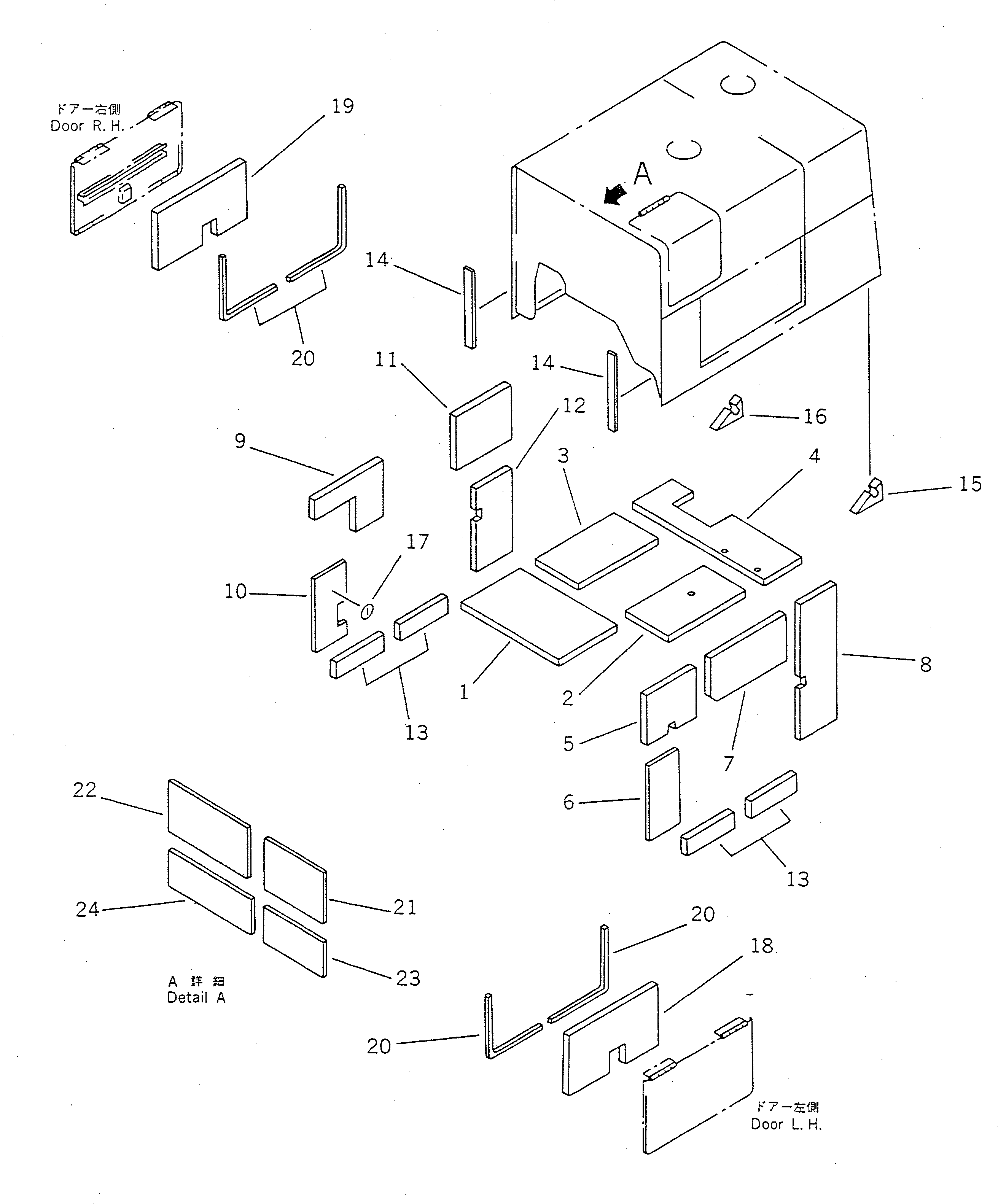 SHEET,L.H. 416-Z97-1370 KOMATSU
