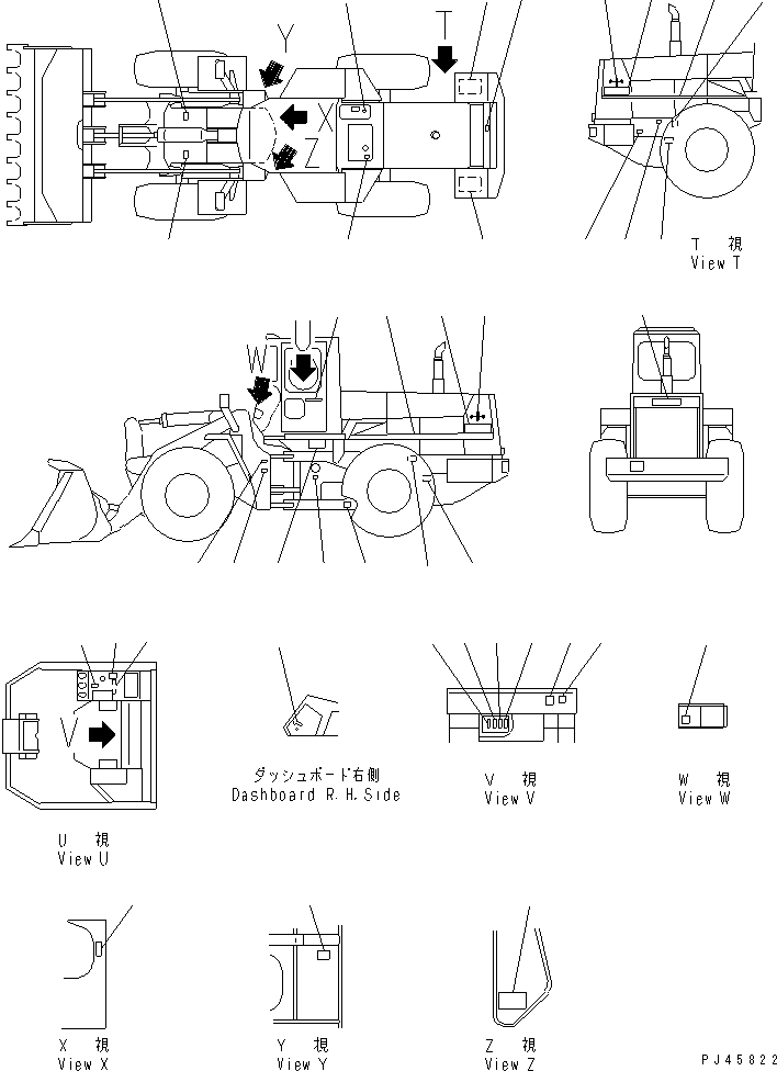 Табличка смазки 421-V05-1210 KOMATSU