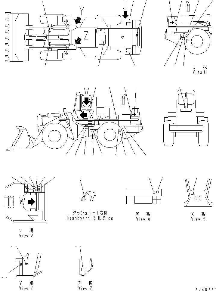 Табличка смазки 421-V06-1110 KOMATSU