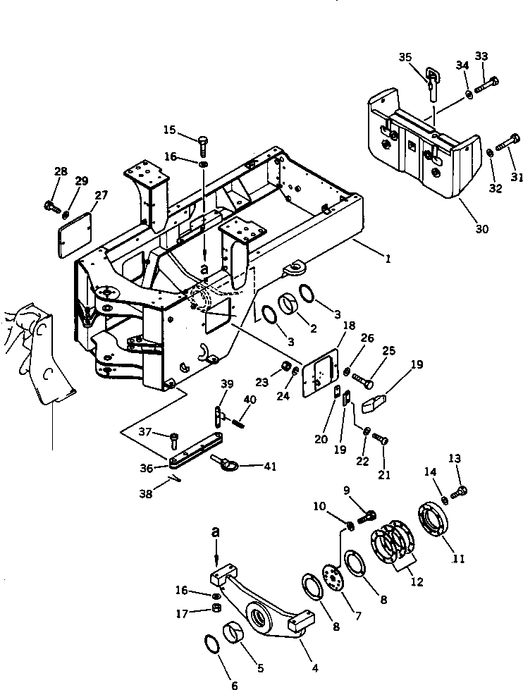 FRAME,REAR (MODIFIED PART) 417-Z92-1161 KOMATSU
