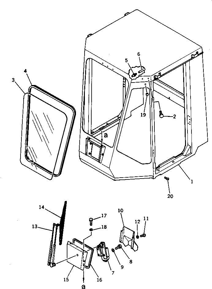 GLASS,FRONT 417-54-15450 KOMATSU