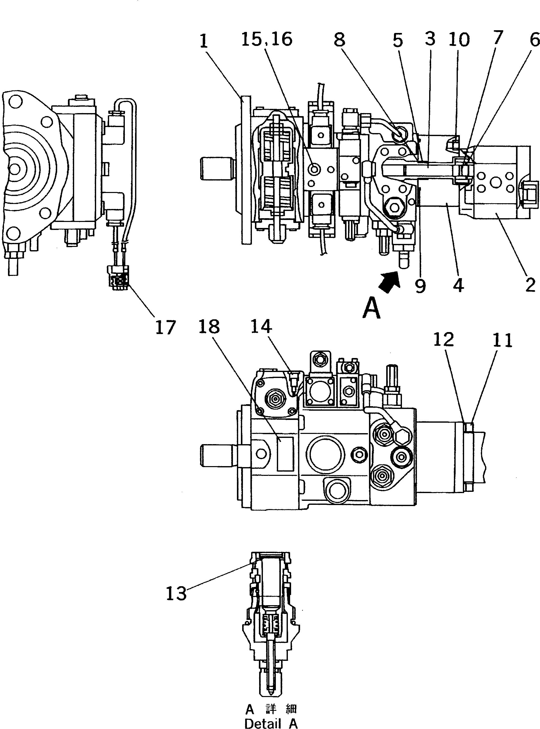 PUMP ASS'Y,(A4V40DA-986-0) 363-17-31101 KOMATSU