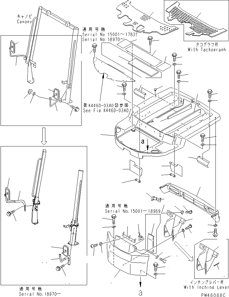 FRAME,(FOR BACK HOE AND CAR HEATER) 363-855-3840 KOMATSU