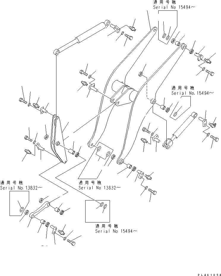 LIFT ARM ASS'Y 363-70-00210 KOMATSU