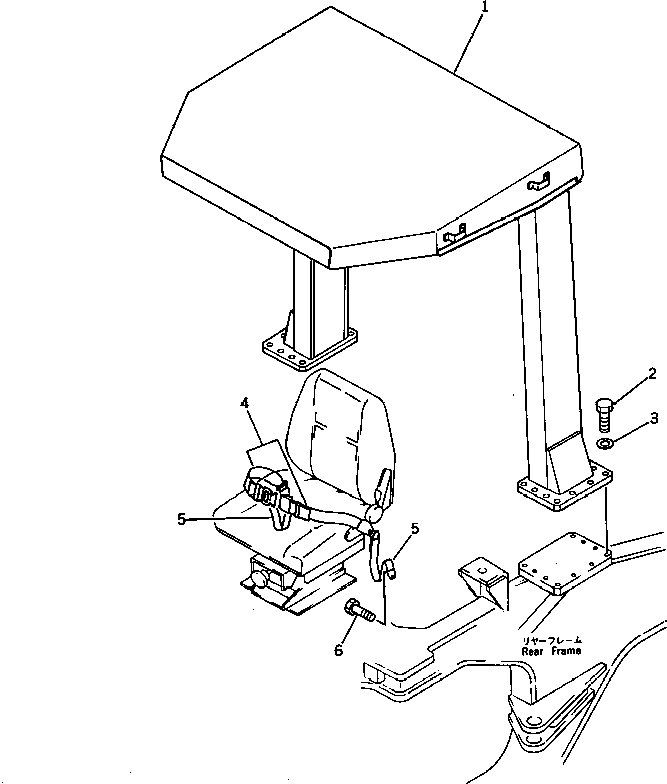 ROPS CANOPY ASS'Y 425-W70-1060 KOMATSU