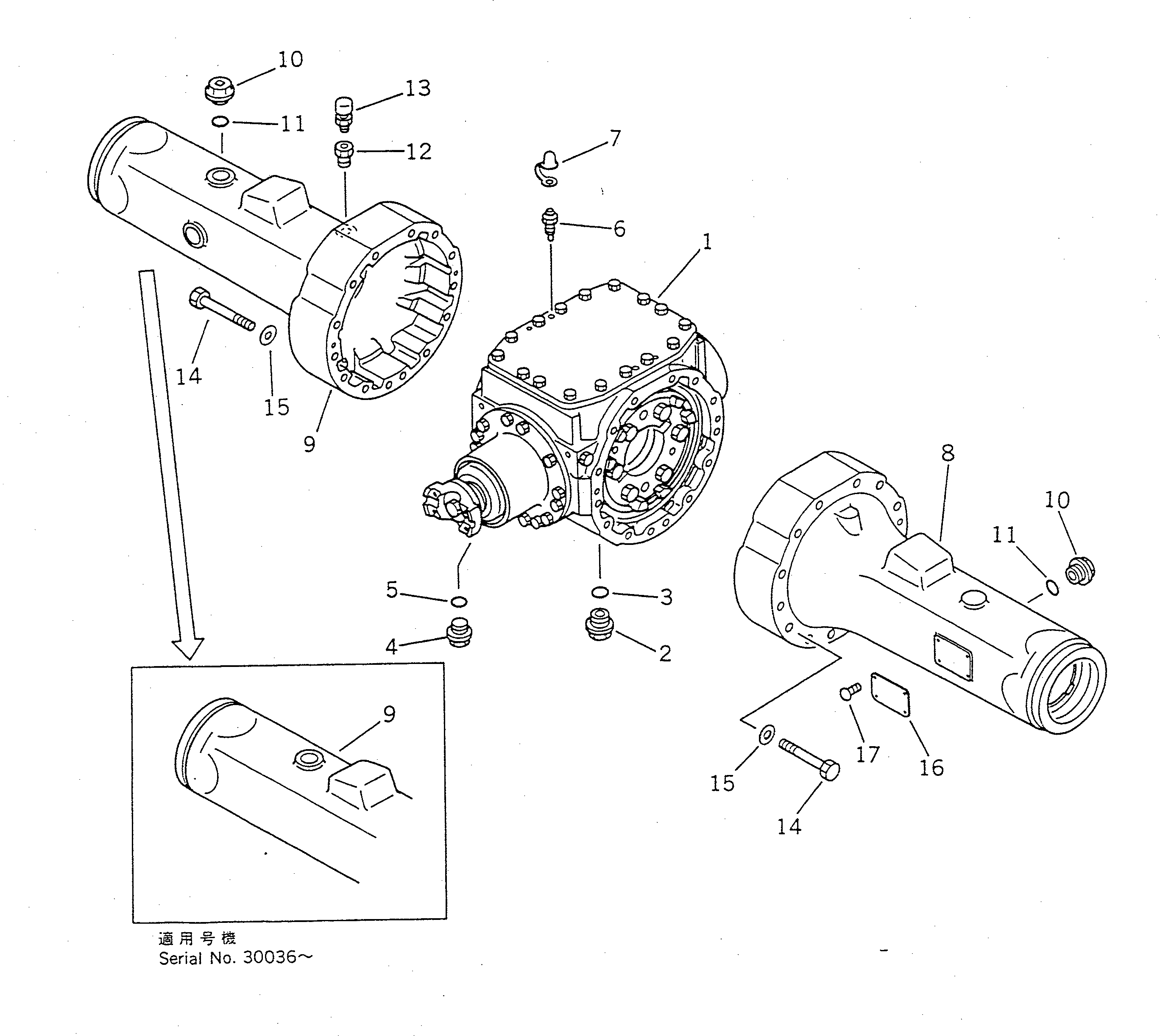 AXLE ASS'Y,REAR 416-23-10020 KOMATSU