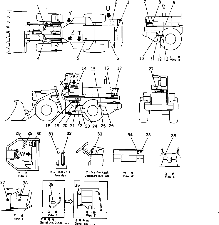 Табличка смазки 424-V00-1151 KOMATSU