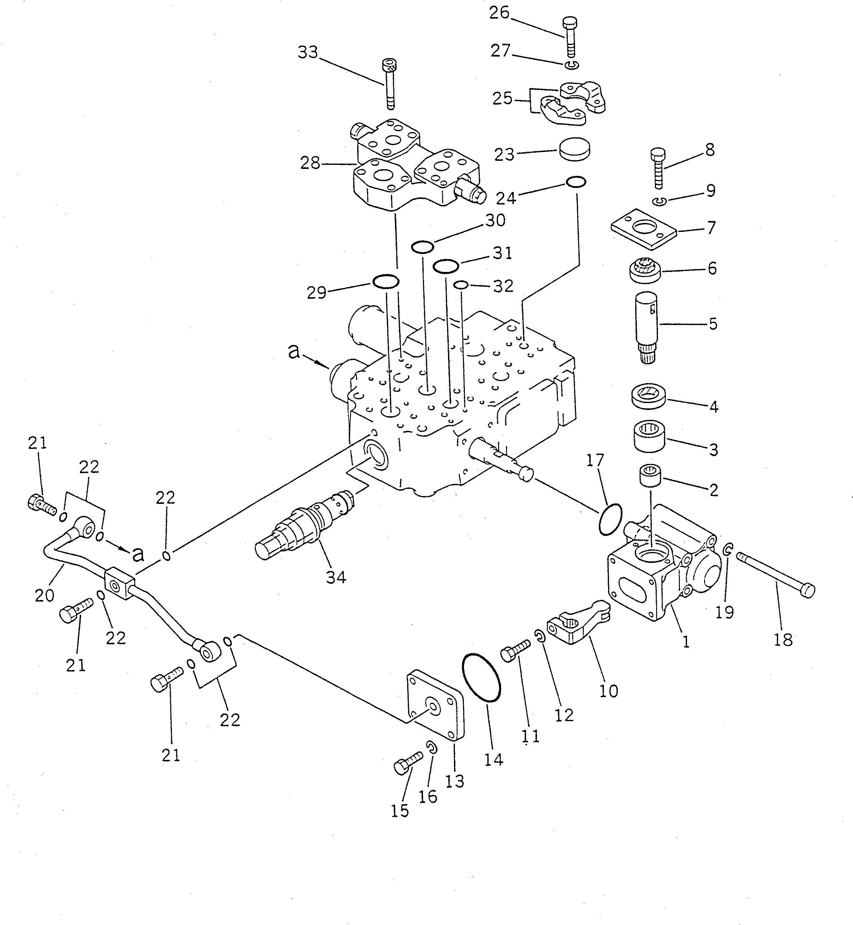 VALVE ASS'Y,STEERING DEMAND (702-23-03400) KOMATSU