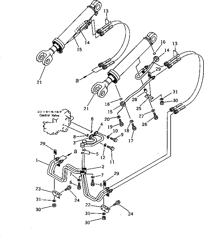 CYLINDER ASS'Y,LIFT (SEE FIG.6301A) (707-01-01080) KOMATSU