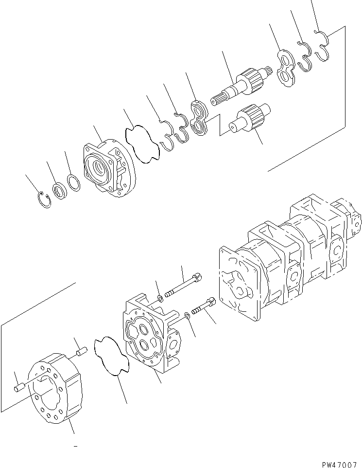 PUMP ASS'Y,(SAR140) 705-22-43030 KOMATSU
