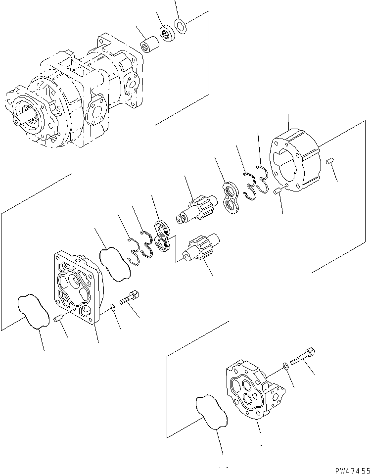 PUMP ASS'Y,(SAR100) 705-22-40100 KOMATSU